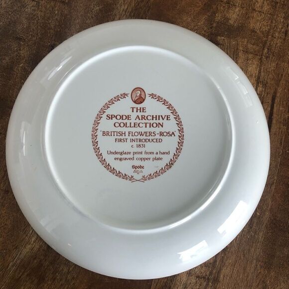 Spode Archive Collection British Flowers Rosa brown & yellow 13” serving bowl - Picture 2 of 3